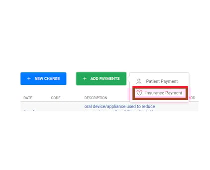 insurance payment button