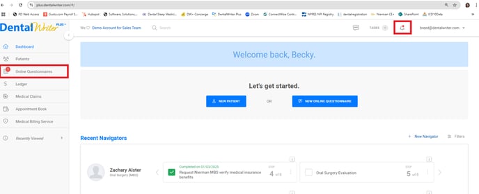notification dashboard