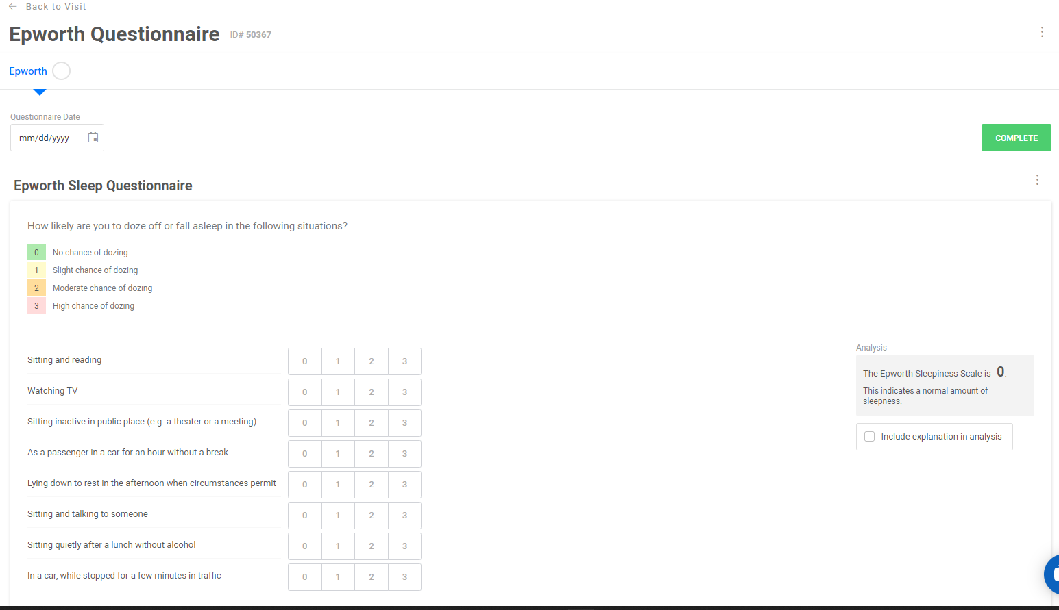 How to Create an Epworth Trend